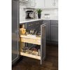 Hardware Resources 5" "No Wiggle" Utensil Bin Soft-close Base Cabinet Pullout, Pre-Assembled UBPO-5SC